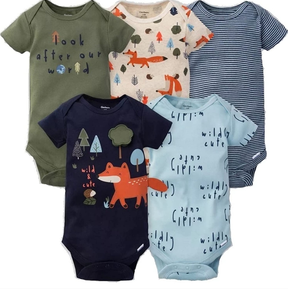 Boys Gerber 5pk Onesies